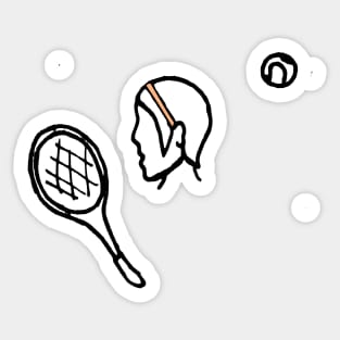 Tennis Lady Sticker